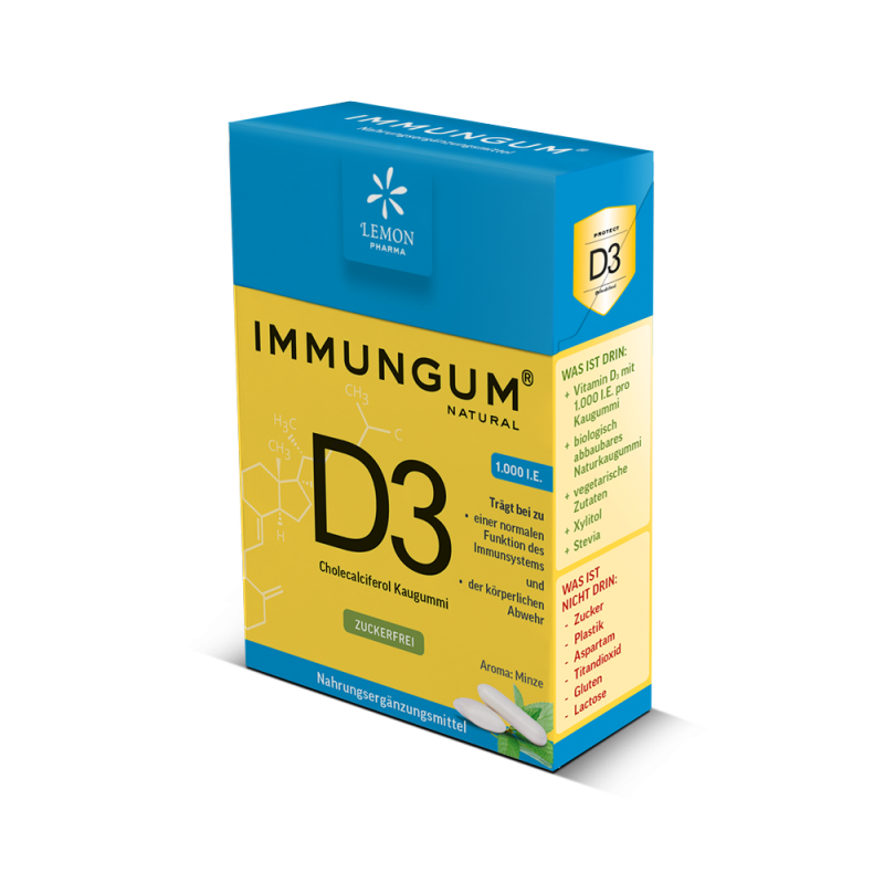 Immungum D3 chicle natural con vit.D3