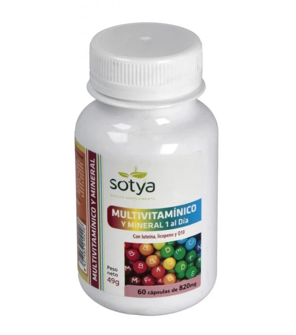 Multivitamínico y Mineral | Sotya | 60 Cápsulas de 820mg