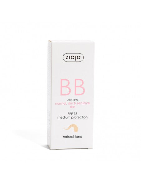 BB cream para piel seca, sensible, deshidratada o normal SPF 15 - Tono Natural