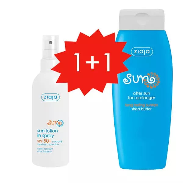 t Sun Protector solar hidratante en spray SPF50 + Prolongador del bronceado After Sun ¡gratis!