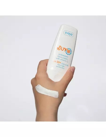 SUN Crema facial antioxidante SPF 50+ con Vitamina C